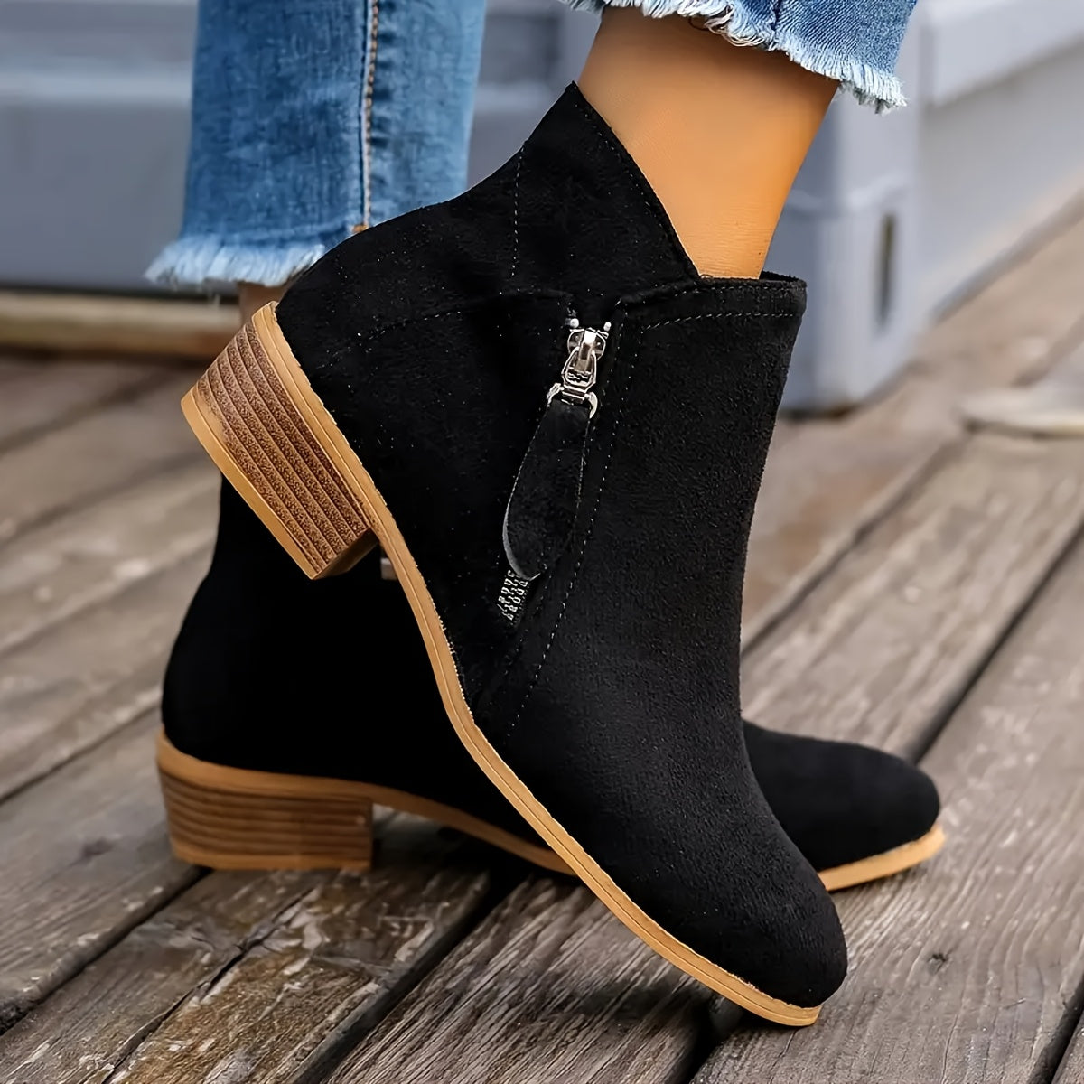 Ivy & Co. | Side-Entry Suede Ankle Boots