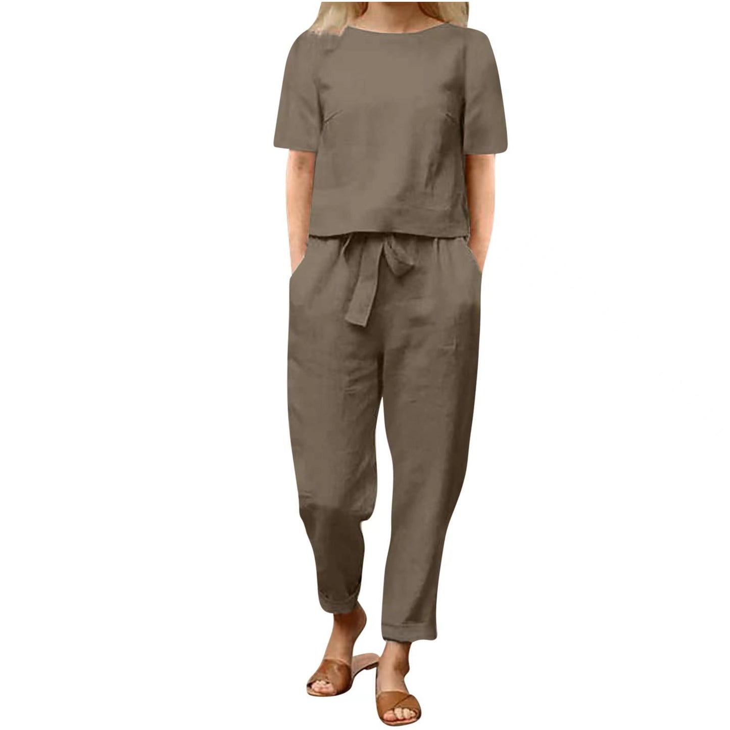 Ivy & Co. | Sleek Two-Tone Linen-Cotton Ensemble