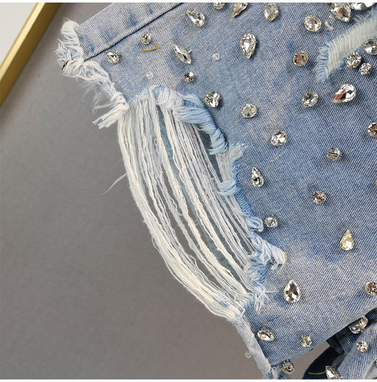 Ivy & Co. | Vintage Ripped Wide-Leg Shorts