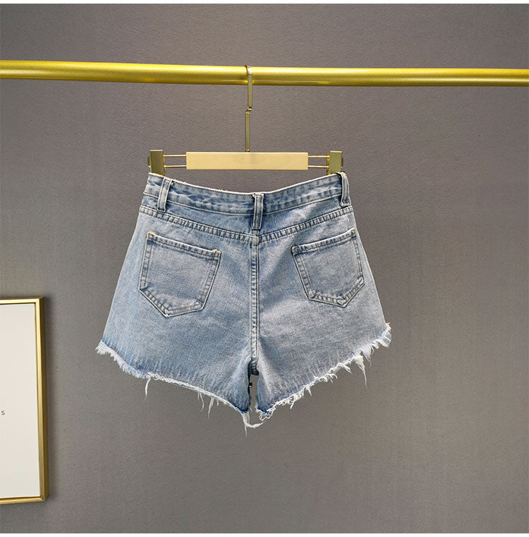 Ivy & Co. | Vintage Ripped Wide-Leg Shorts
