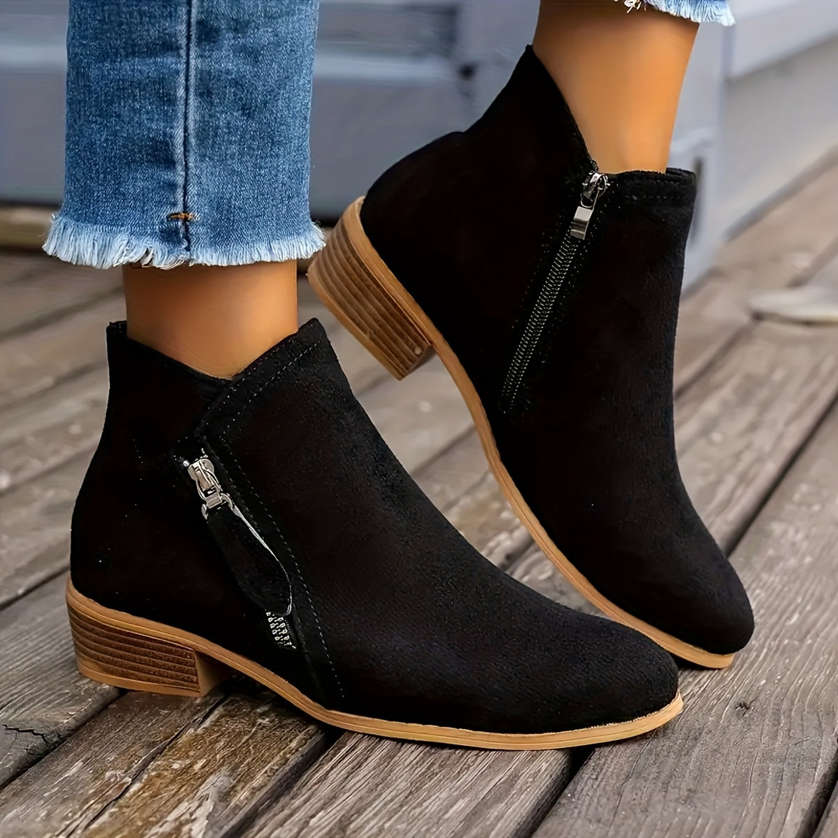 Ivy & Co. | Side-Entry Suede Ankle Boots