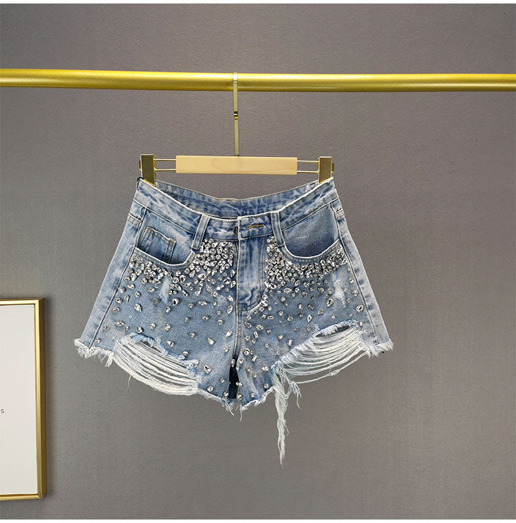 Ivy & Co. | Vintage Ripped Wide-Leg Shorts