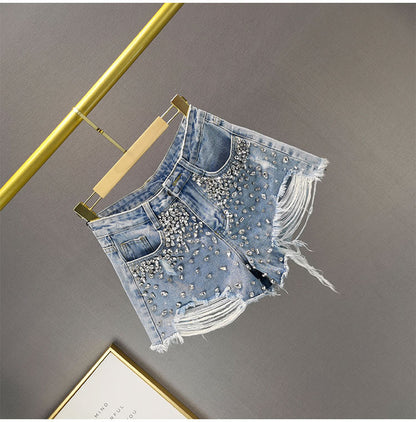 Ivy & Co. | Vintage Ripped Wide-Leg Shorts