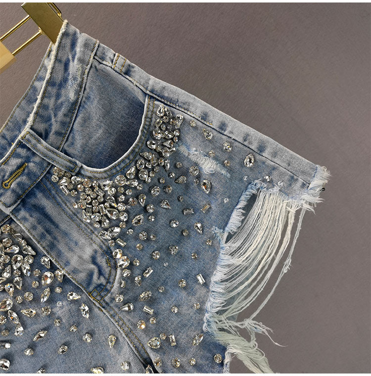 Ivy & Co. | Vintage Ripped Wide-Leg Shorts