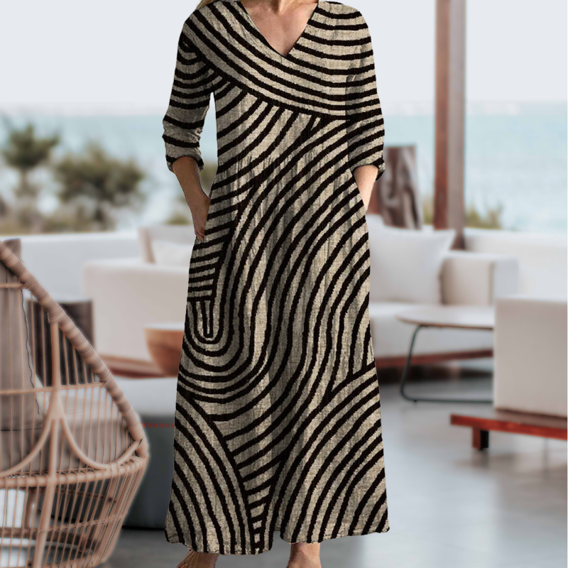 Ivy & Co.| Retro Stripes Midi Dress